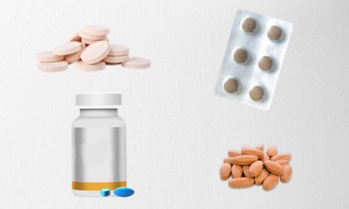 不同包裝不同類(lèi)型的保健品片劑
